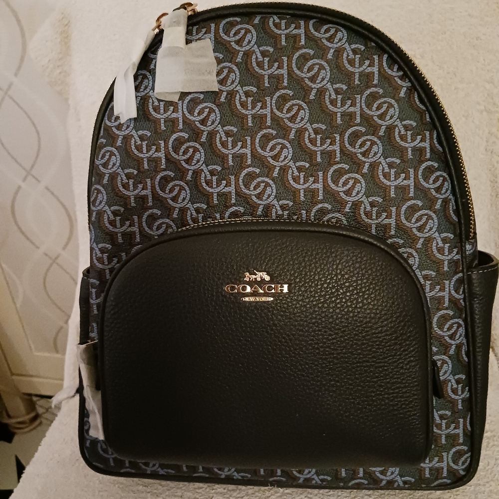 Coach Monogram Backpack Medium Size - Picture 2 of 16